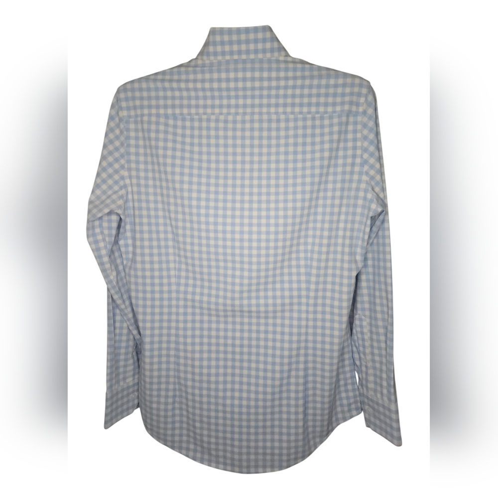 Mizzen+Main Leeward Trim Fit Gingham Button-Up Shirt, Mens Small - Picture 3 of 6